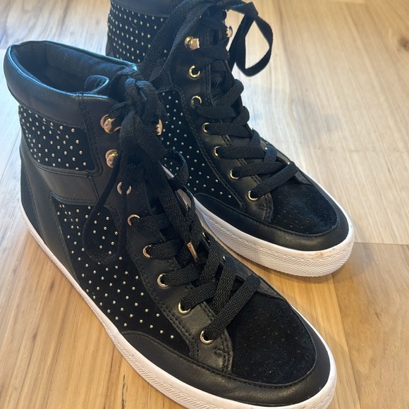 Rebecca minkoff leather studded high sneakers, size 7 - Picture 2 of 6